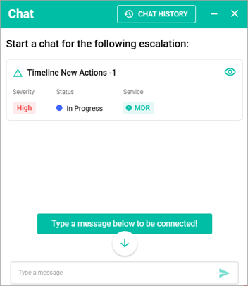 Chat pop-up window Chat pop-up window
