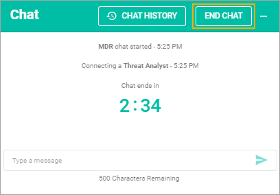End chat